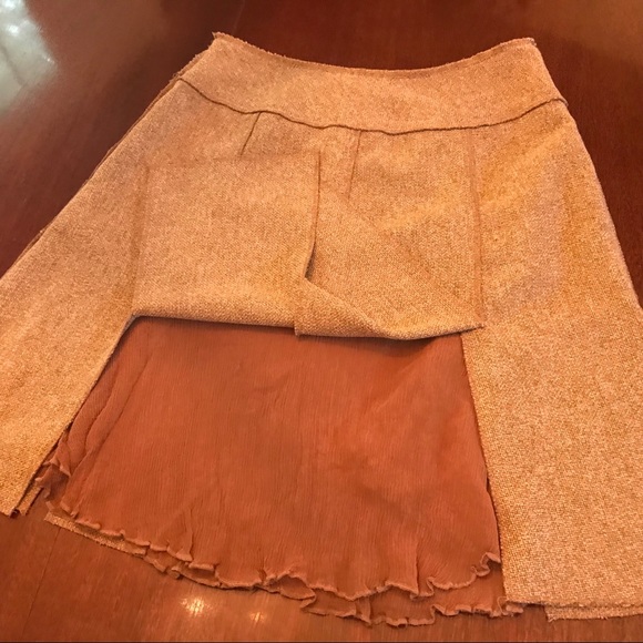 Vintage Tweed wool blend skirt lined in crepe - Picture 2 of 8